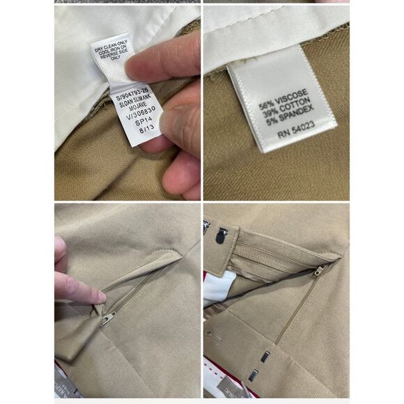 Banana Republic womens sloan pant sz 6 tan business casual - Picture 10 of 12